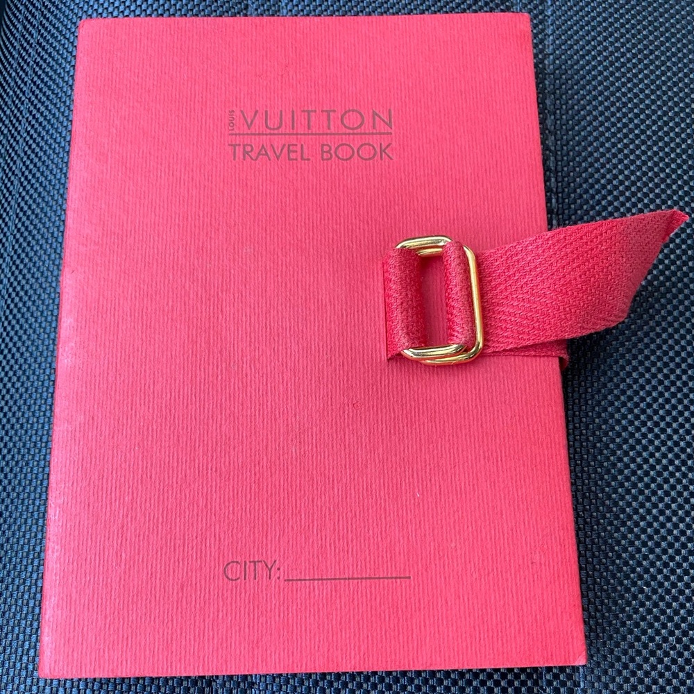 Authentic Louis Vuitton Red Travel Book.